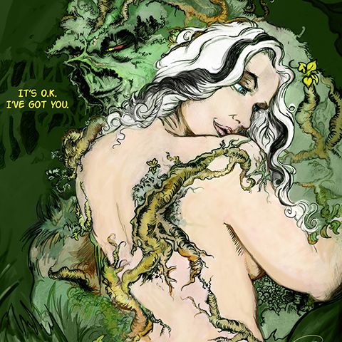 Swamp Thing character illustration by Diana Leto