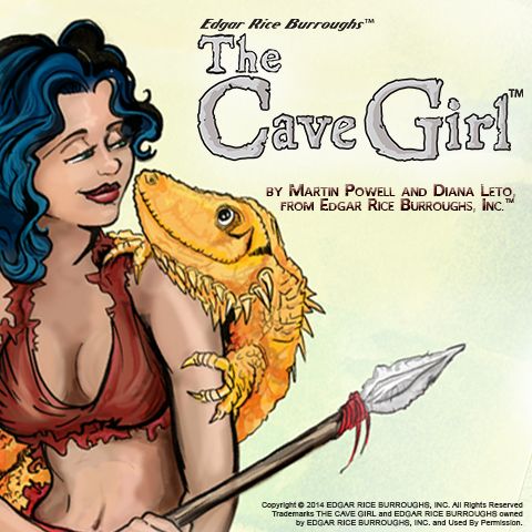 Cavegirl character illustration by Diana Leto